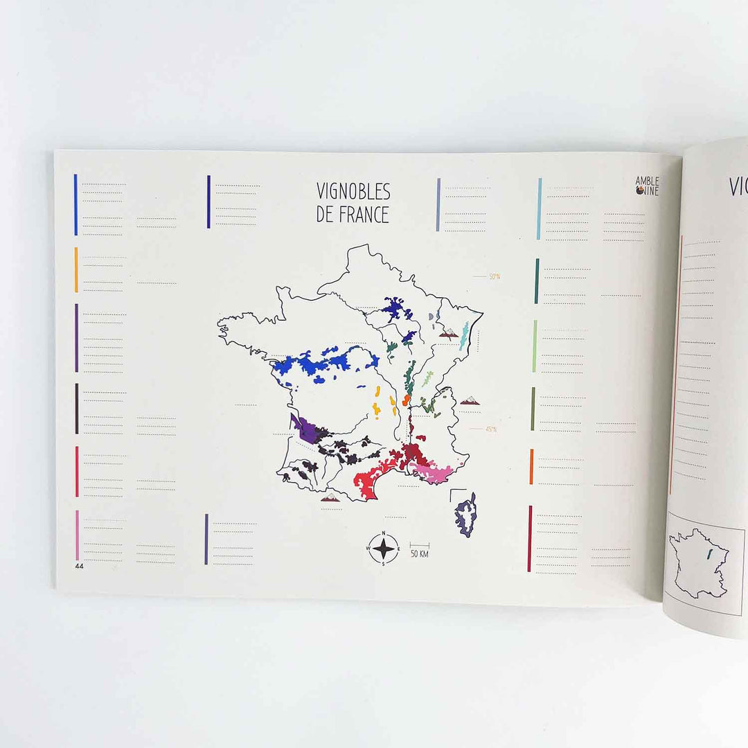 Livre éducatif - Cartes des vins de France