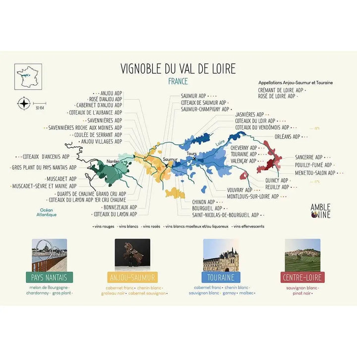 Carte des vins du Val de Loire
